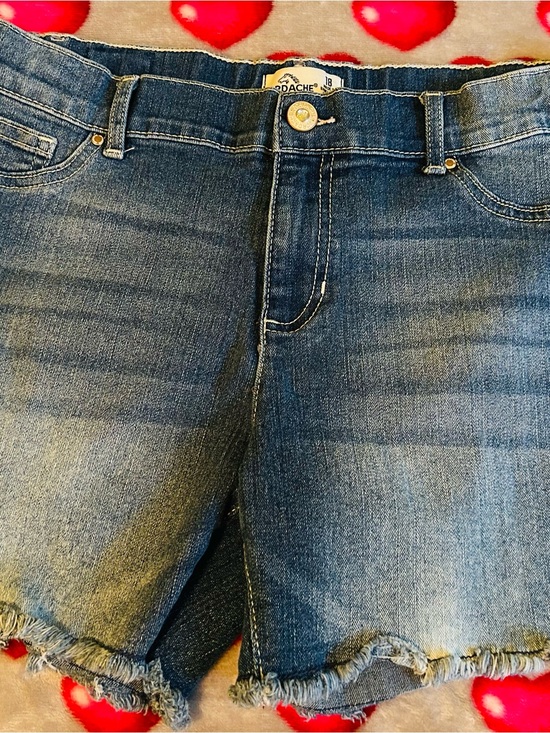 Jordache Pants - Jordache Dark Blue Denim Frayed Ankle Shorts